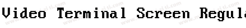 Video Terminal Screen Regular Unkno字体转换